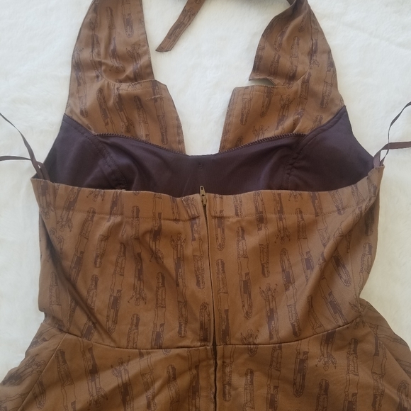 Dr. Who Regeneration Brown Halter Style Dress Hot Topic NWT Cosplay Costumes - Picture 11 of 16